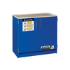 Justrite® Wood Laminate Acid and Corrosive Cabinet, 90 Liter, Blue
