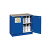 Justrite® Wood Laminate Acid and Corrosive Cabinet, 90 Liter, Blue