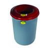 Justrite® Steel Cease-Fire Waste Drum, Red Steel Head, 30 gallon