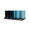 Justrite® EcoPolyBlend Accumulation Center, 8 Drum, Recycled Polyethylene, Black