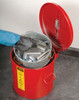 Justrite® 2 gallon Steel Wash Tank with Basket, Round