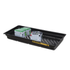 Justrite® Secondary Containment Tray, 38 x 26 x 5.5", 20 Gallon Indoor/Outdoor EcoPolyBlend, Black