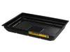 Justrite® Secondary Containment Tray, 47.5 x 23 x 5.5", 20 Gallon Indoor/Outdoor EcoPolyBlend, Black