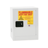 Bench Top Flammable Liquid Safety Cabinet, 4 Gallon, 1 Shelf, 1 Door, Manual Close, White