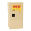 Space Saver Flammable Liquid Safety Cabinet, 16 Gallon, 1 Shelf, 1 Door, Manual Close, Beige