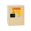 Bench Top Flammable Liquid Safety Cabinet, 4 Gallon, 1 Shelf, 1 Door, Self Close, Beige