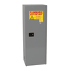 Space Saver Flammable Liquid Safety Cabinet, 24 Gallon, 3 Shelves, 1 Door, Self Close, Gray