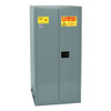 One Drum Vertical Safety Cabinet, 55 Gallon, 1 Shelf, 2 Door, Manual Close, Gray