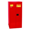 One Drum Vertical Safety Cabinet, 55 Gallon, 1 Shelf, 2 Door, Manual Close, Red