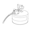 Justrite® Type II Steel Safety Can, 2.5 gallon AccuFlow, 5/8" Spout