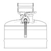 Justrite® Type II Steel Safety Can, 2.5 gallon AccuFlow, 5/8" Spout