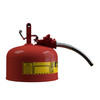 Justrite® Type II Steel Safety Can, 2.5 gallon AccuFlow, 1" Spout