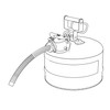Justrite® Type II Steel Safety Can, 2.5 gallon AccuFlow, 1" Spout