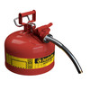 Justrite® Type II Steel Safety Can, 2.5 gallon AccuFlow, 1" Spout