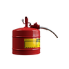 Justrite® Type II Steel Safety Can, AccuFlow, 5 gallon, 5/8" Spout