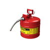 Justrite® Type II Steel Safety Can, AccuFlow, 5 gallon, 5/8" Spout