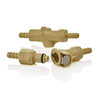 Nalgene® 6177-0250 Valved Barbed Quick Disconnect Fittings, Fits 1/4" ID Tubing, case/12