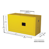 Justrite® Flammable Piggyback Cabinet, 17 gal Gray self-closing