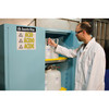 Justrite® Acid Safety Cabinet, 45 gallon Blue, manual