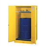 Justrite® Flammable Drum Cabinet, 55 gal, Rollers, manual