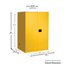 Justrite® Flammable Safety Cabinet, 90 gallon White, manual