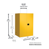 Justrite® Flammable 2-Drum Safety Cabinet for 55 gal drums, Manual