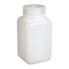 Nalgene® 2114-0016 16 oz (500mL) Wide Mouth Square HDPE Bottles, case/48