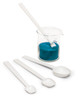 Bel-Art Sterile Sample Spoon, White Long Handle, 1 tsp, pack/10
