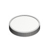 89mm (89-400) White Polypropylene Heat Seal Lined Ribbed Cap, case/504