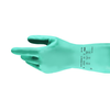 Ansell Nitrile Chemical Resistant Gloves, ALPHATEC® SOLVEX® 37-175, Cotton Flock Lined, Gauntlet Length