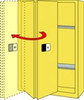 Securall® A231 Flammable Storage Cabinet, 30 gal self-closing, Sliding Door