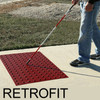 Surface-Mount Retrofit ADA Mat, Compliant Detectable Warning, 2 x 4'