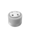 Port Cap for Solvent Delivery, 4-holes, Fits Nalgene® 38-430 Bottles, with Plugs