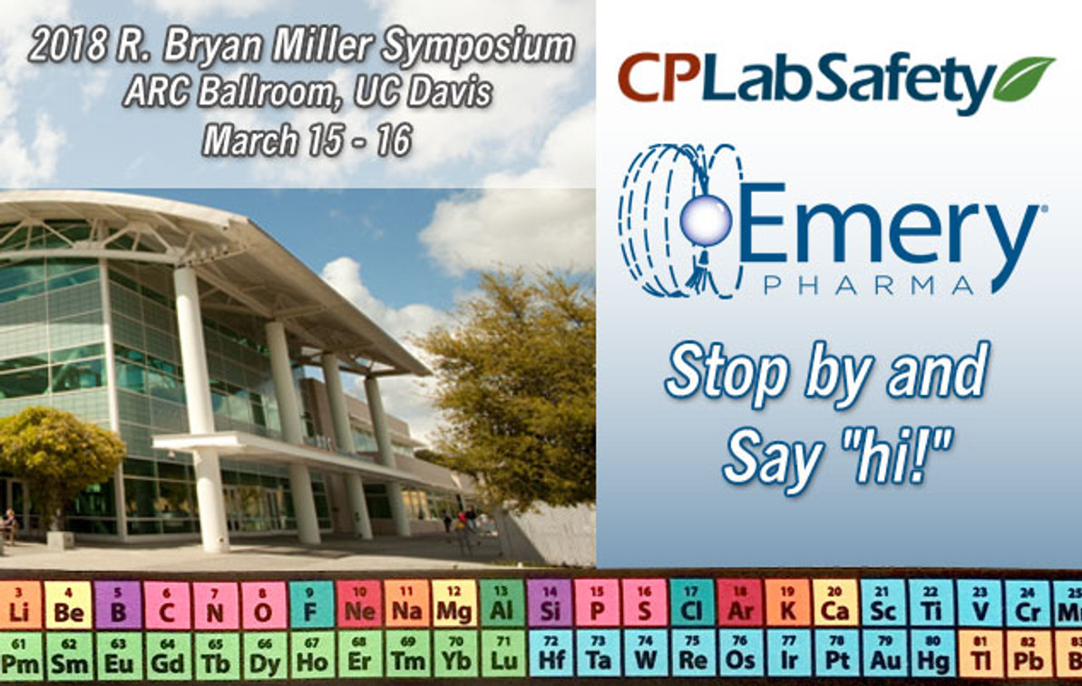 Emery Pharma and CP Lab Safety to Exhibit 2018 R. Bryan Miller Symposium