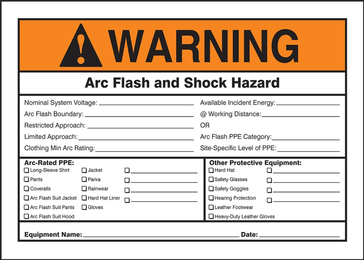 Electrical Ppe Chart