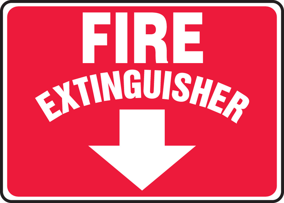 Safety Sign Fire Extinguisher 10 X 14 Pack 10