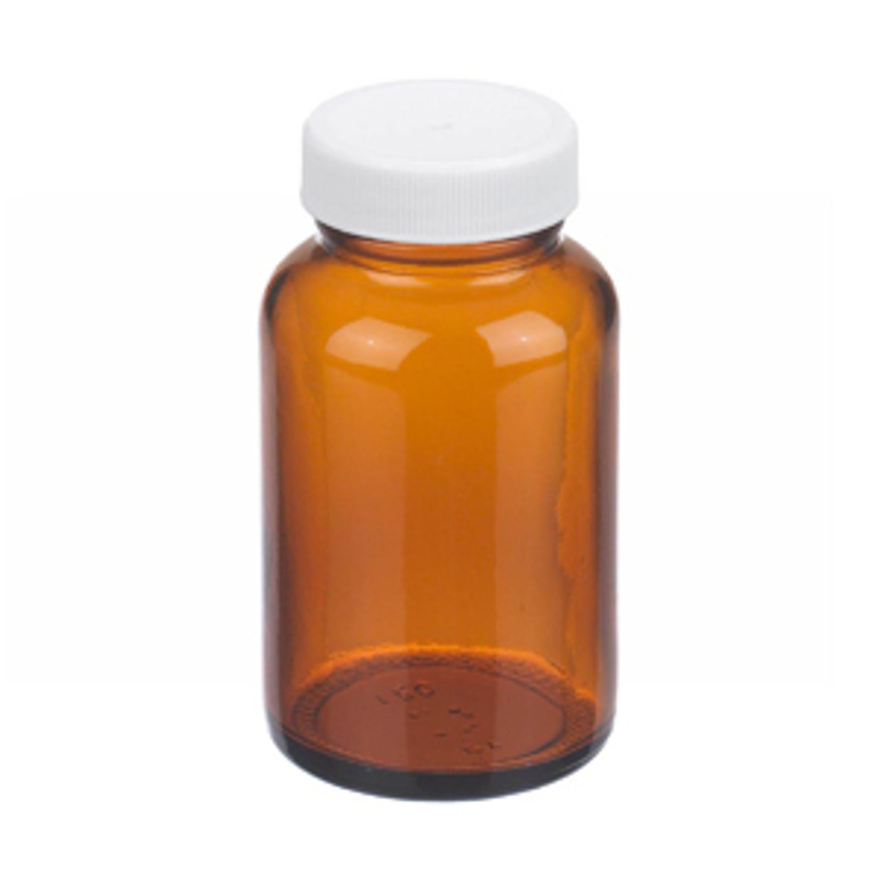 Wheaton® 4oz Amber Wide Mouth Packer Bottles, Vinyl Lined, Bulk, case/180