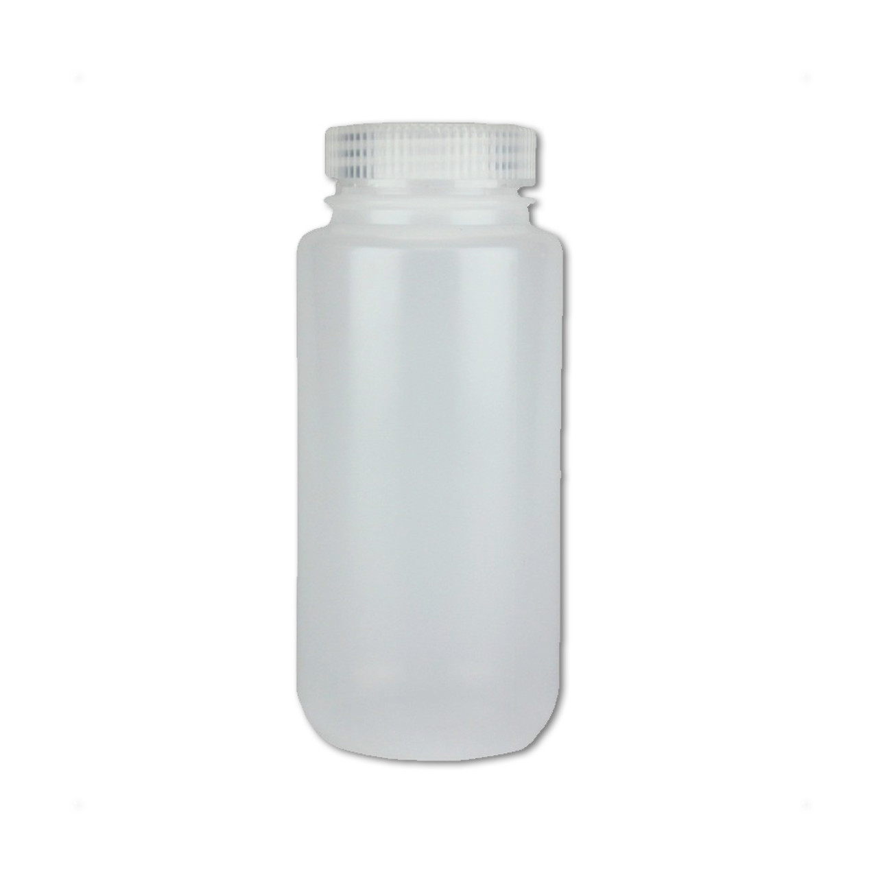 16 oz Square Clear Plastic Cold Pressed Juice Bottle - with Safety Cap - 2  1/4 x 2 1/4 x 7 - 100 count box