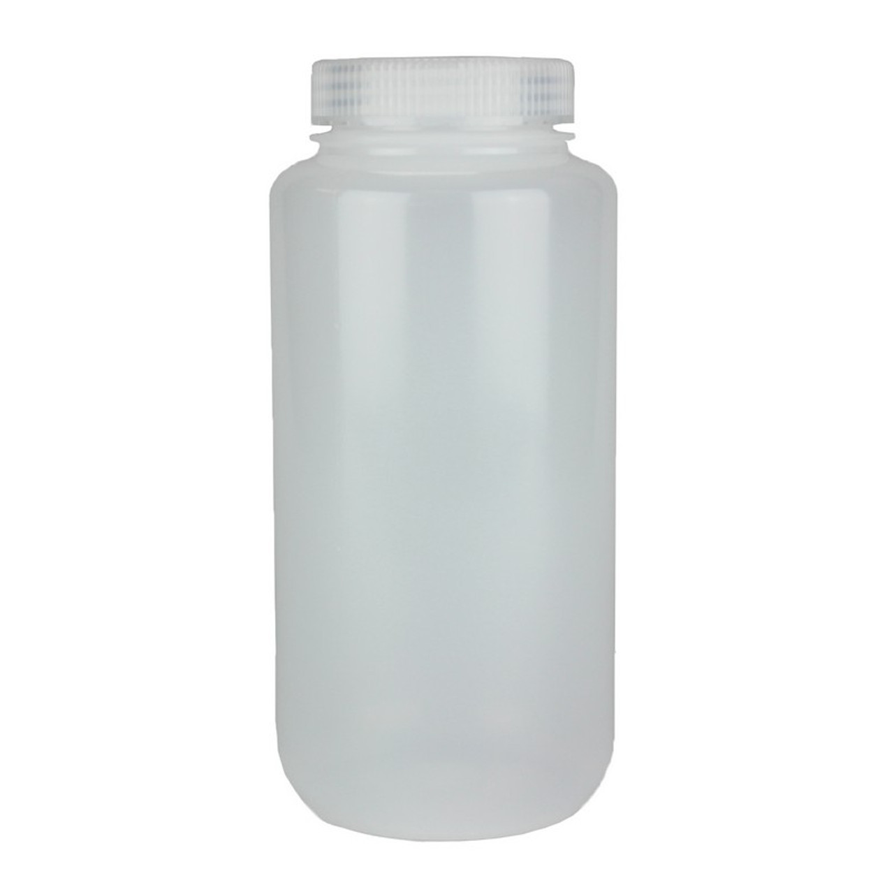 Certified, Clean 32oz Wide Mouth Sample Bottles with Screw Caps, HDPE, Nalgene, case/12