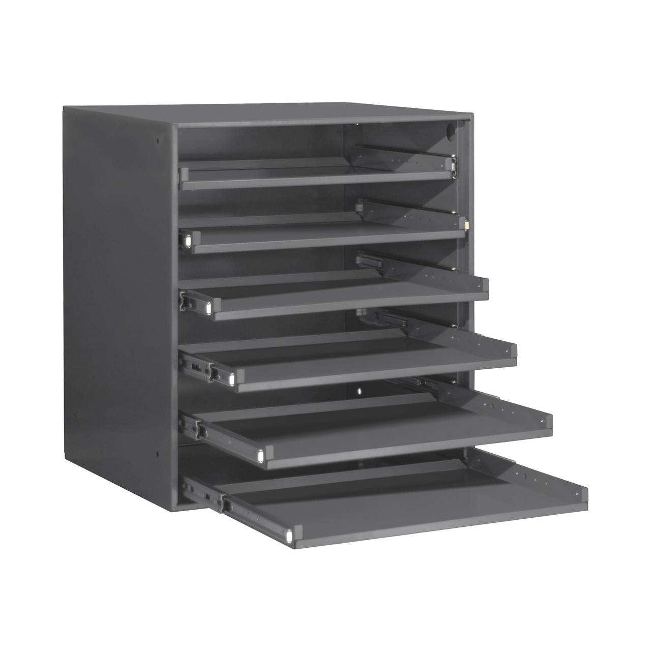 Durham Gray Steel Cabinet 64 Plastic Drawer 317-95