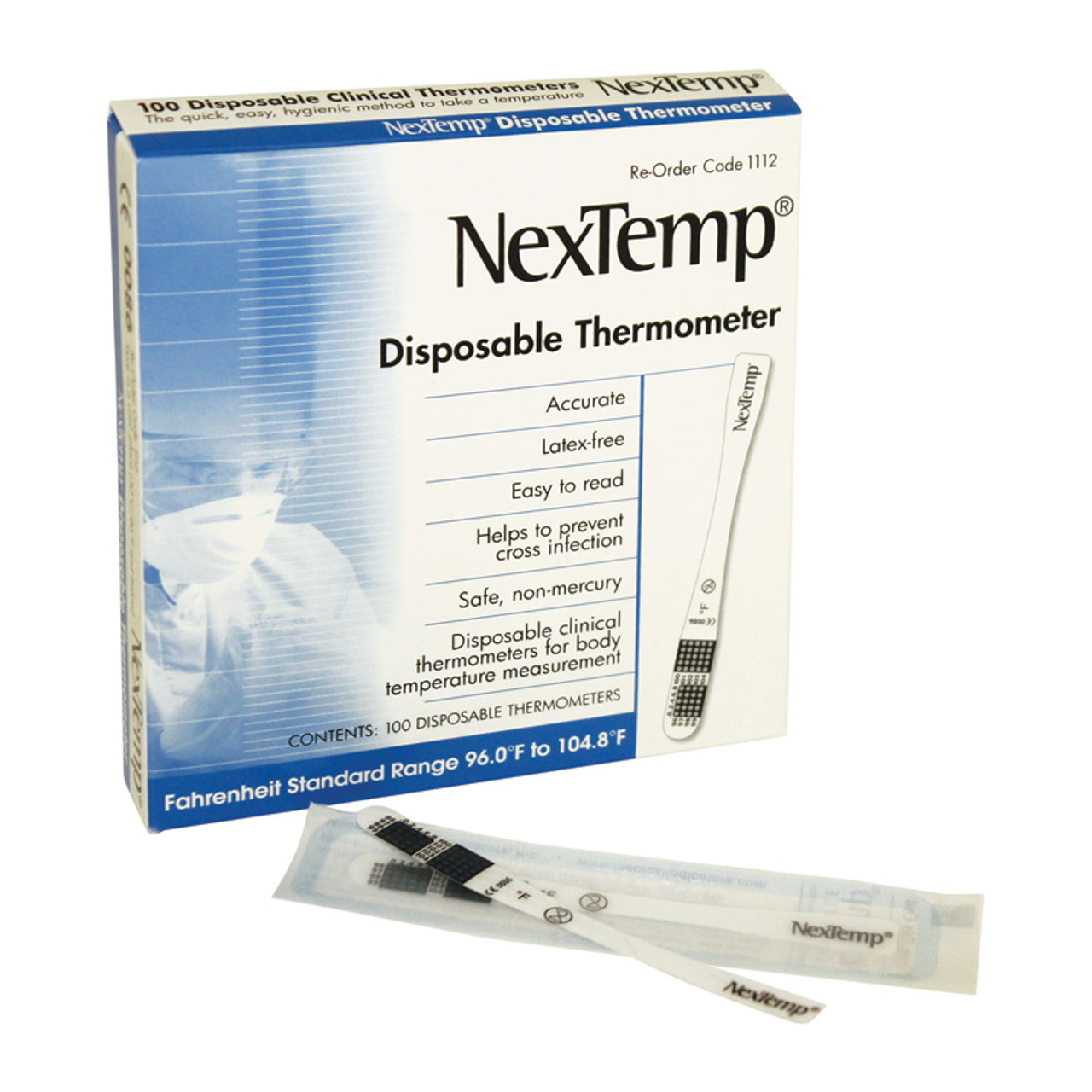 Bulk Thermometers, Disposable Dot Matrix Type, 20 boxes of 100