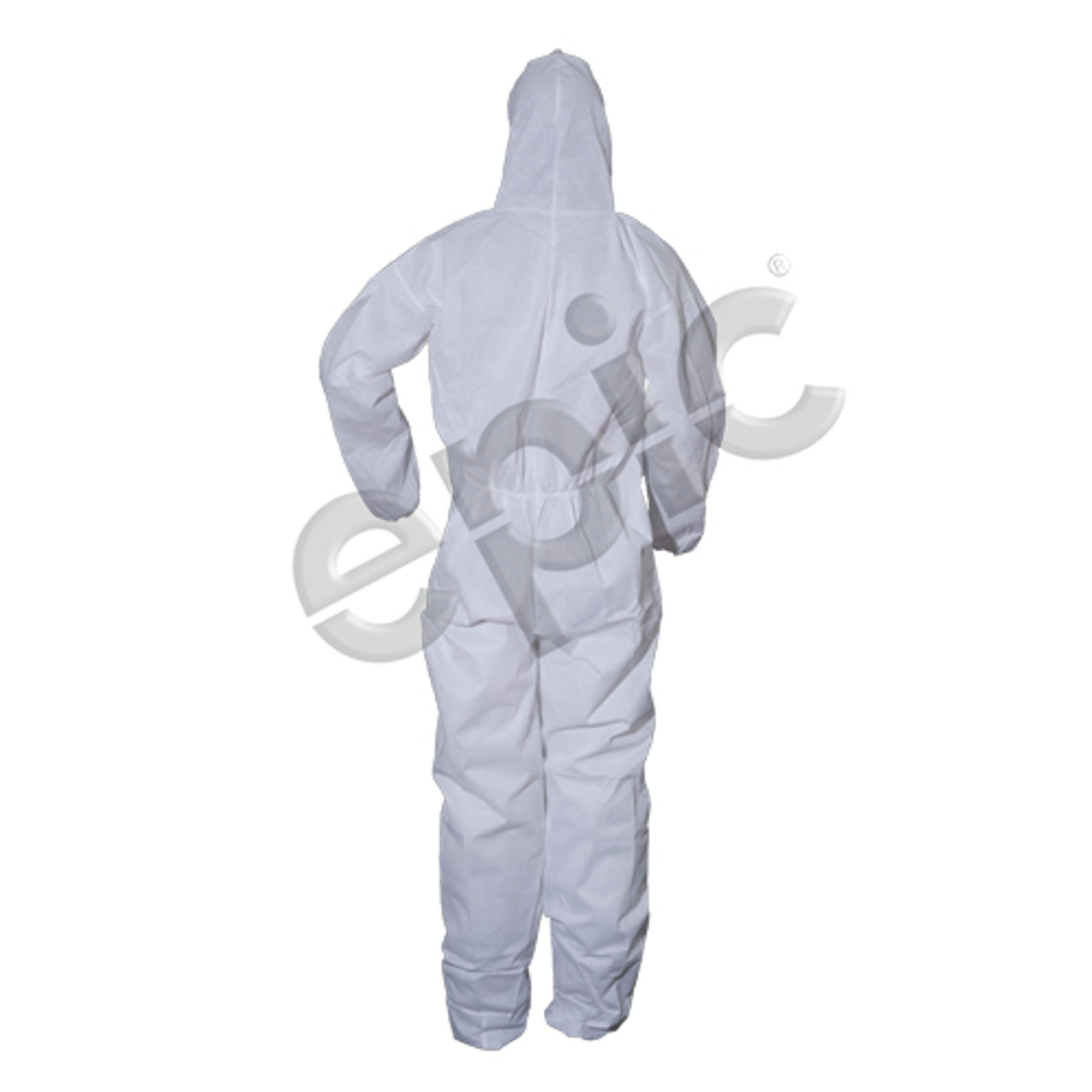 Waterproof Coveralls, Disposable Body Suit with Hood, pack/6