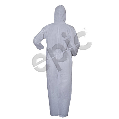 Disposable Coveralls, SMS with Hood, White, case/25