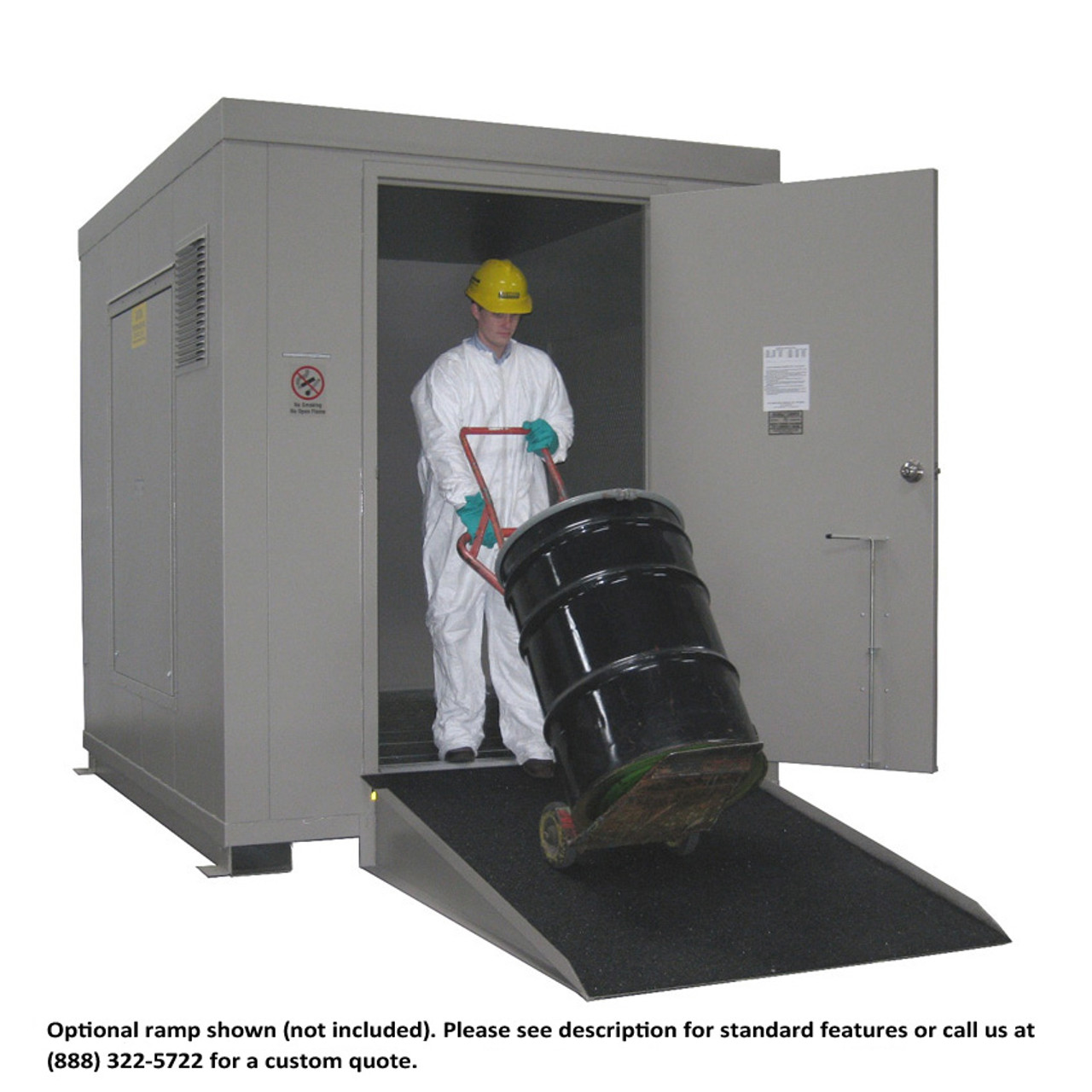 HazMat Drum Storage Locker with Optional Fire Rating, 12Drum