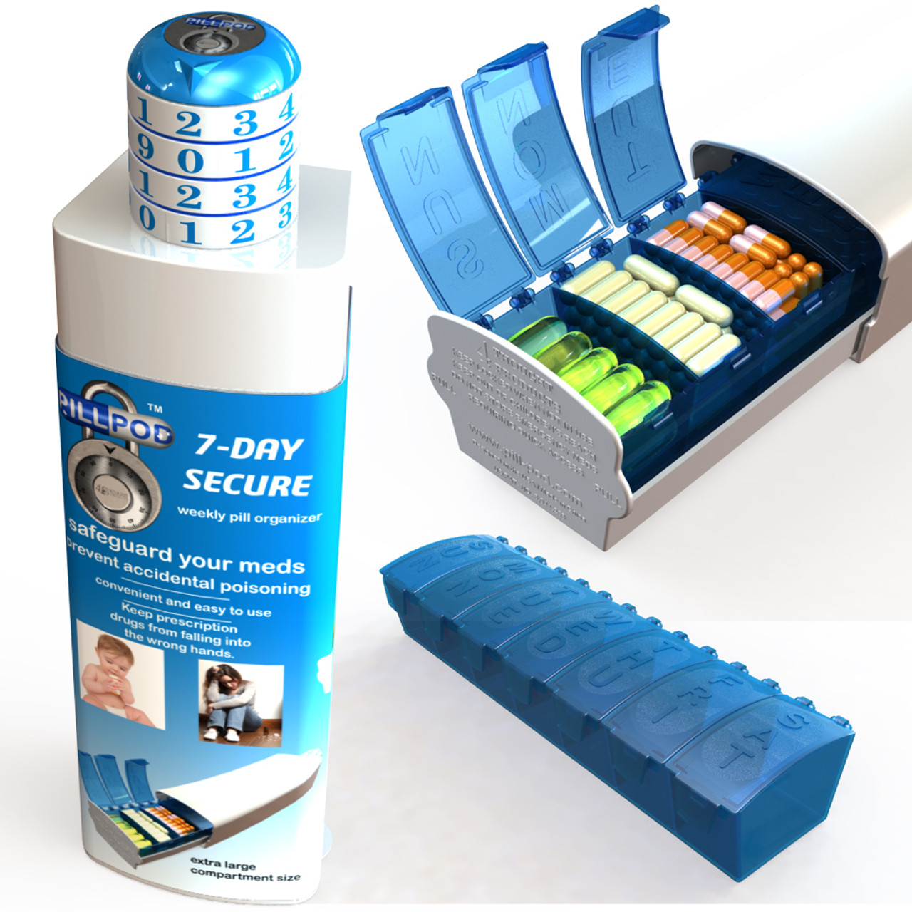 7 Day Pill Organizer with Case 