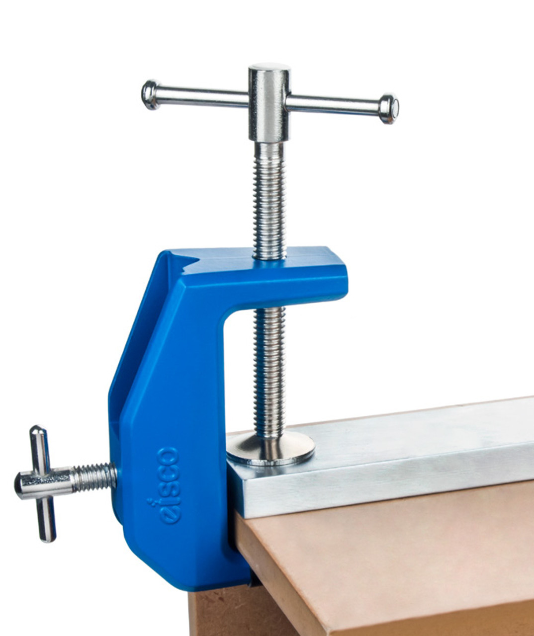 Heavy Duty Multi-Purpose Table Clamp, Vinyl Coated Grip and Swivel Pad,  Built-In Rod 