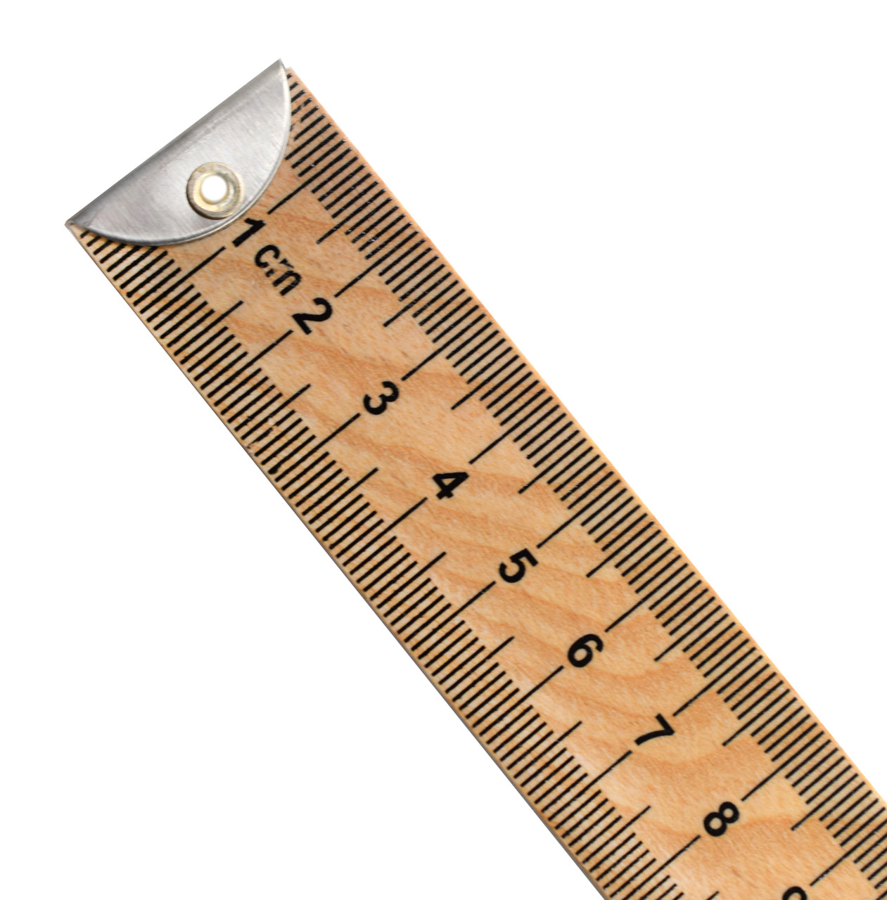 Meter Stick, Double-Sided Hardwood Metric Meter Stick with Horizontal  Reading and Protective Metal Ends PH0064E