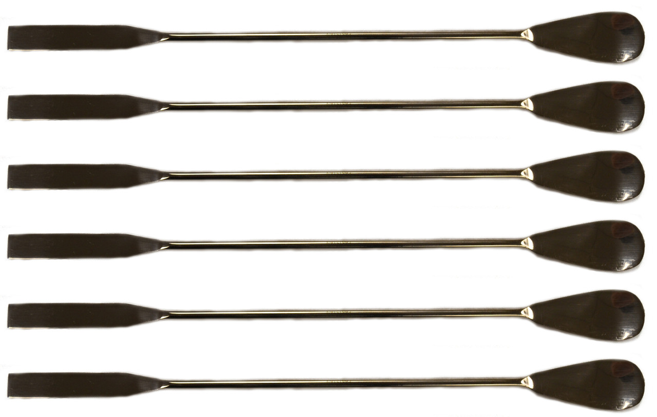 9″ Spoon Spatulas, Polished Stainless Steel, Individually Wrapped