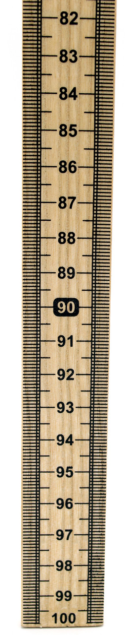 Meter Stick, Single Sided Hardwood Metric Meter Stick with Vertical Reading  and Zero Top, pack/10