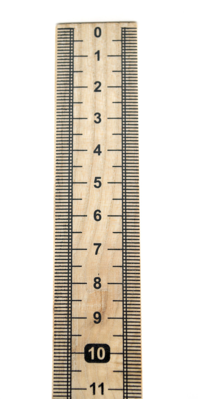 Meter Stick, Single Sided Hardwood Metric Meter Stick with Vertical Reading  and Zero Top, pack/10